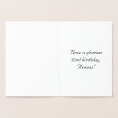 32番目の誕生日: エレガント、スクリ華美プト、名前をカスタムする 箔カード (内部)