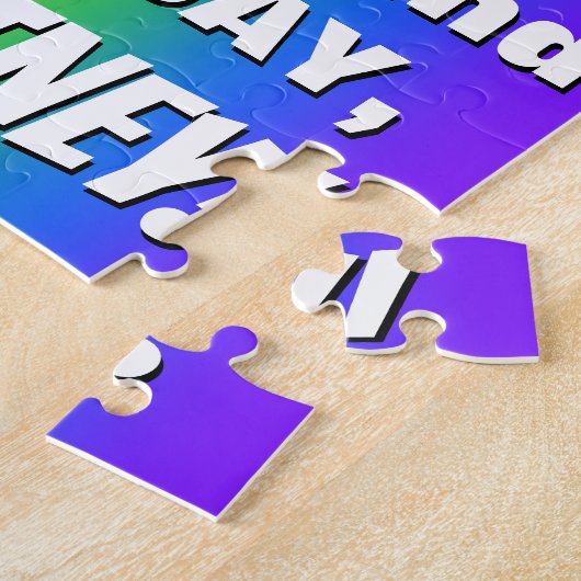 32番目の誕生日: カラフル、おもしろいレインボーパターン# 32 ジグソーパズル (側面)