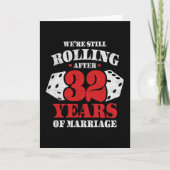 32結婚した年おもしろい32結婚周年 カード (正面)