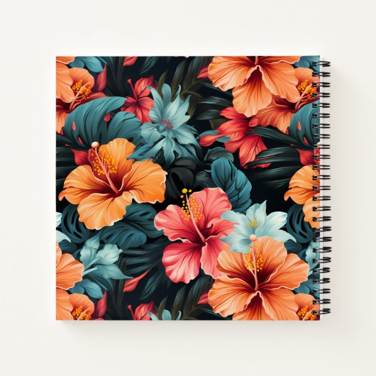 #32花柄 ノートブック (裏面)