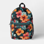 #32花柄 プリントバックパック (正面)