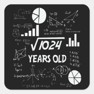 32誕生日平方根数学32歳 スクエアシール