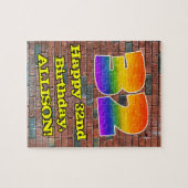 32誕生日:おもしろいグラフィティインスパイア – レボン32 ジグソーパズル (横)