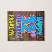 32誕生日~おもしろい、アーバングラフィティインスパイアルック ジグソーパズル (横)