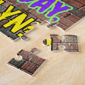 32誕生日~おもしろい、アーバングラフィティインスパイアルック ジグソーパズル (側面)