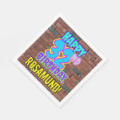 32誕生日~おもしろい、アーバングラフィティインスパイアルック スタンダードランチョンナプキン (角)