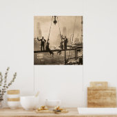 32階での鉄骨工の昼食 ポスター (キッチン)