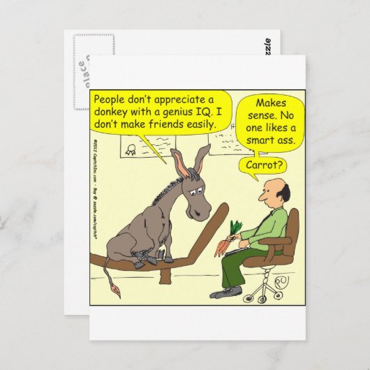 321ダンキーの天才アド頭が切れるル$カラーカルートゥーン ポストカード (正面/裏面)