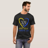 321ワールドダウン症候群デイ3つの矢印メンズ女性 Tシャツ (正面フル)