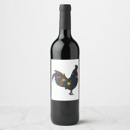 321農家ソンカントリーおもしろいギフトミュージックチキン ワインラベル (正面)