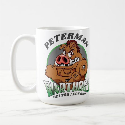 321 Warthogs空軍BMT卒業カスタムギフト コーヒーマグカップ (左)