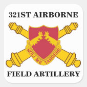 321ST空輸の野戦砲兵のステッカー スクエアシール (正面)