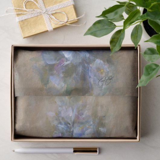 322 Blue and white 薄葉紙 (ギフト)