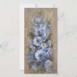 322 blue floral 4 x 8" card