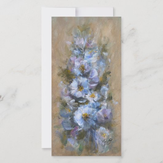 322 blue floral 4 x 8" card (正面)