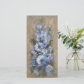 322 blue floral 4 x 8" card (スタンド正面)