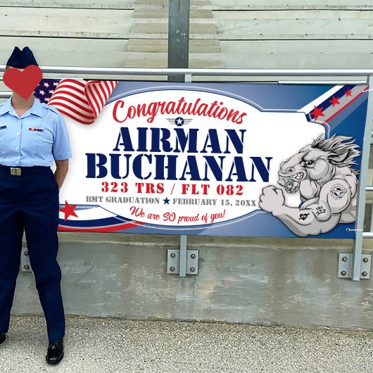 323ムスタン空軍卒業 横断幕