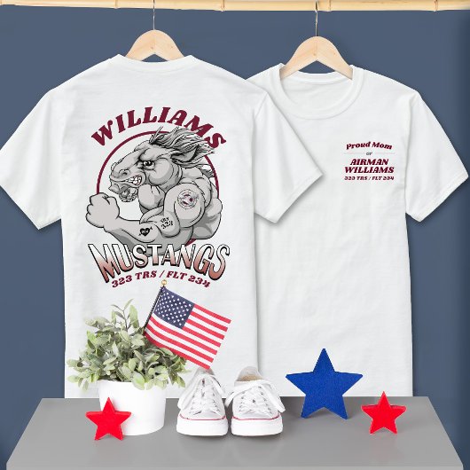 323 MustangsエアフォースBMT卒業ライトカラー Tシャツ