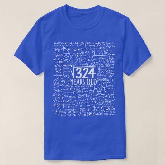 324 18誕生日18歳のギフトの平方根 Tシャツ (デザイン正面)