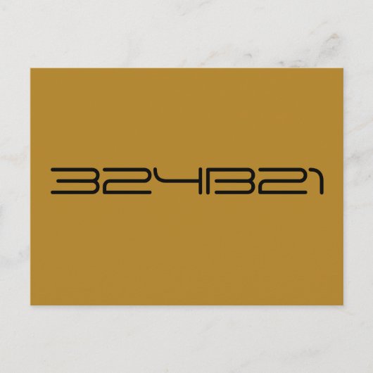 324B21コシマ番号孤児ブラック ポストカード (正面)