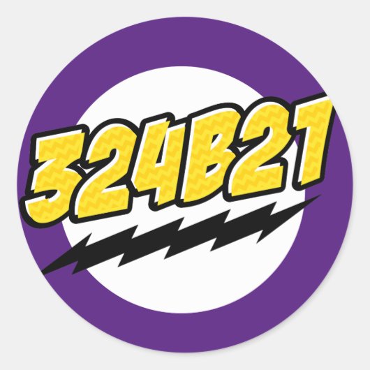 324B21ステッカー ラウンドシール (正面)