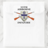 325TH空輸歩兵のステッカー スクエアシール (バッグ)