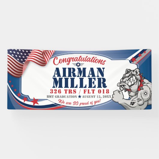 326ブルドッグ空軍卒業 横断幕 (横)