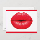 327493 RED SMOCH LIPSキスメイクアップ美しいLOVE FAS ポストカード (正面/裏面)