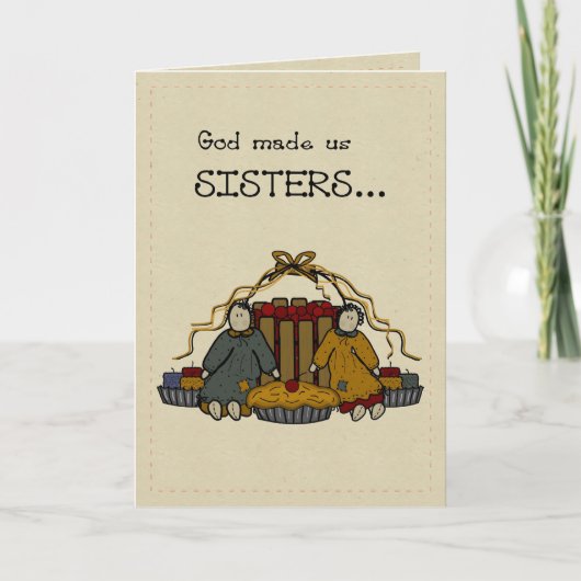 3278人の姉妹のハッピーバースデー カード (正面)