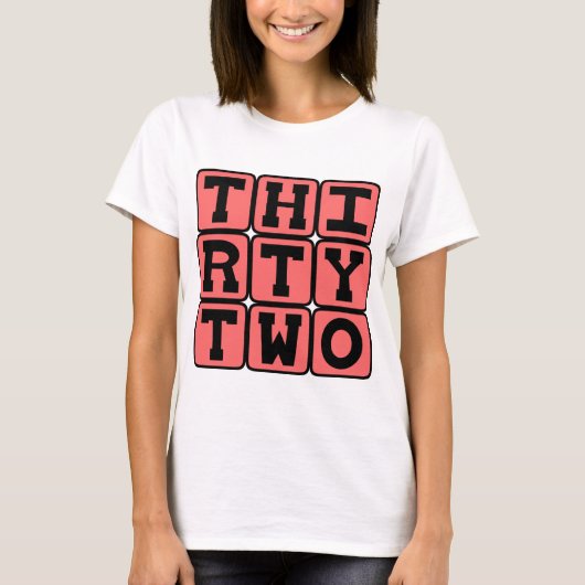 32、数字の32 Tシャツ (正面)