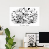 32.短い顔のタンブラー・ハト ポスター (ホームオフィス)