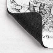 32.短い顔のタンブラー・ハト マウスパッド (コーナー)