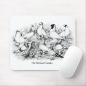 32.短い顔のタンブラー・ハト マウスパッド (マウス)