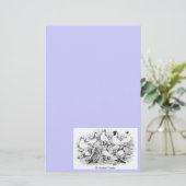 32.短い顔のタンブラー・ハト 便箋 (スタンド正面)