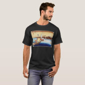 32.荒井宿、広重新井宿、広重、浮世絵 Tシャツ (正面フル)