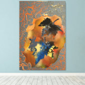 32.00インチx 48.00インチmorte キャンバスプリント (インサイチュ (ウッドフロア))