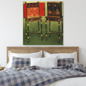 32:2つのChinoiserieキャビネット, c.1770 キャンバスプリント (インサイチュ (寝室))