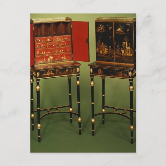 32:2つのChinoiserieキャビネット, c.1770 ポストカード (正面)