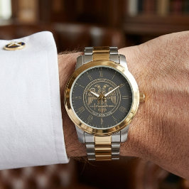 32/33rd Scottish Rite Double Headed Eagle Masonic 腕時計