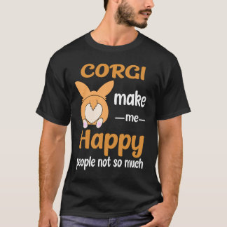 32 Corgiが私を幸せに Tシャツ
