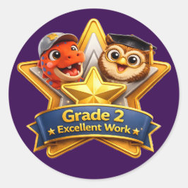 32 excellent work with the owl and Rex round achie ラウンドシール