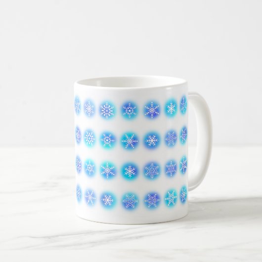 32 snowflakes コーヒーマグカップ (正面右)