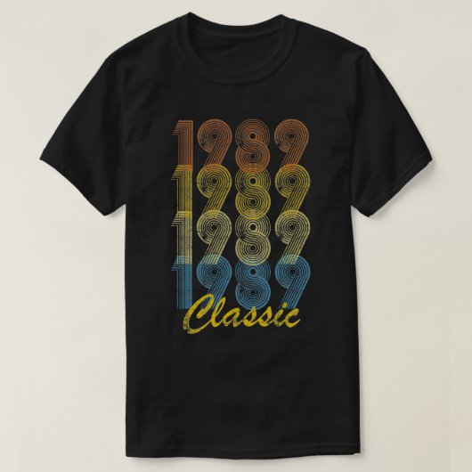 32nd 1989誕生日ヴィンテージレトロ男性32年 tシャツ (デザイン正面)