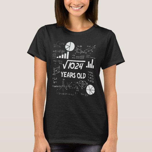 32nd Birthday Square Root Math 32 Years Old Bday Tシャツ (正面)