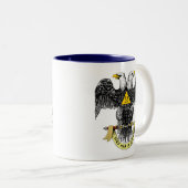 32nd Degree Scottish Rite Black Eagle Mug ツートーンマグカップ (正面右)