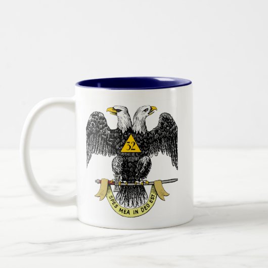 32nd Degree Scottish Rite Black Eagle Mug ツートーンマグカップ (左)