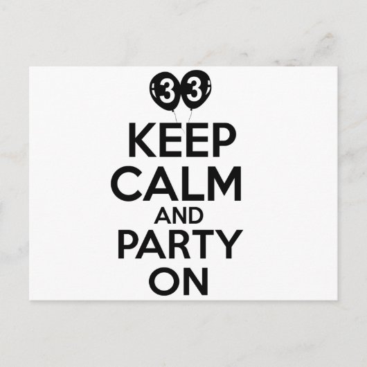 33おもしろい歳のデザイン ポストカード (正面)