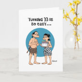 33おもしろい番目の誕生日挨拶 カード (黄色い花)