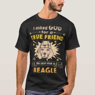 33は神に尋ねた - 真の友達 - ビーグル Tシャツ