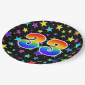 33イベントはっきりした:,おもしろい, カラフル Rainbow 33 ペーパープレート (アングル)